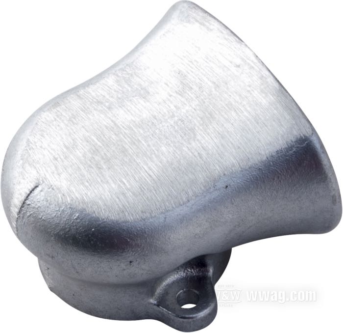 Tromboncino »Bell« di Hammer Sycle; per carburatori Linkert e Schebler DLX; alluminio fuso, come colato; Giappone; peso lordo: 135 g