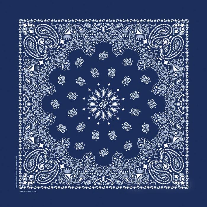 Bandana »Dallas« di Carolina Manufacturing; cotone, navy; lunghezza x larghezza: 55 x 55 cm; U.S.A.; peso lordo: 61 g