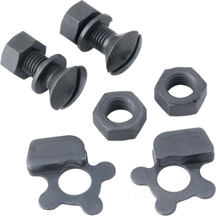 Kit de montaje; para Guardabarros delantero; apropiado para modelos 750cc 1936-1957 y Big Twin 1936-1949; acero, parkerizado; reemplaza OEM HD 3732-34A y 0129; peso bruto: 70 g