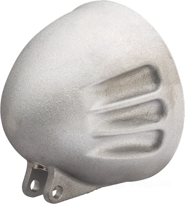 Scheinwerfer-Gehäuse »Vitamin A« von EMD; Aluminiumguss, Guss-Finish, blank; Tiefe: 115 mm; Ø 152 mm; für Scheinwerfereinsatz (Ø): 5-3/4”; Frankreich; Bruttogewicht: 1.34 kg