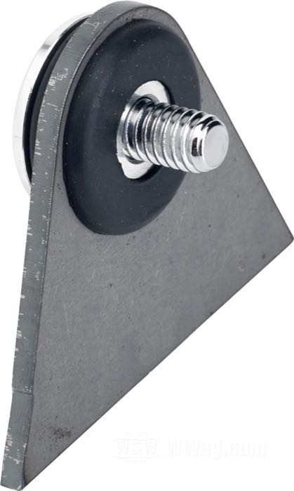 Supporto di Lowbrow Customs; per Serbatoio di benzina; acciaio / gomma, con bussole d’alluminio; altezza: 3.5 cm; spessore: 1/8 ”; U.S.A.; peso lordo: 70 g