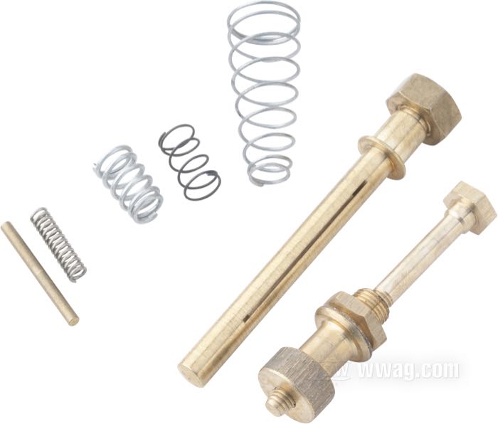 Kit di riparazione di Competition Distributing; ottone / acciaio per molle; per carburatori Schebler H 1”; U.S.A.; peso lordo: 56 g