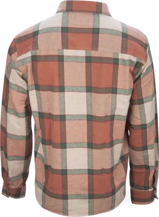 Chemise »1937 Roamer« de Pike Brothers; coton, orange / beige; taille: S; poids brut: 454 g