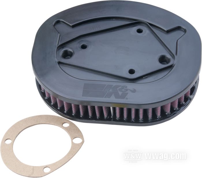 Elément filtrant de K&N; adaptable à Sportster 72 2012-2013, toutes Sportsters 2014-2020; caoutchouc / coton / acier; remplace OEM HD 29400015; poids brut: 440 g