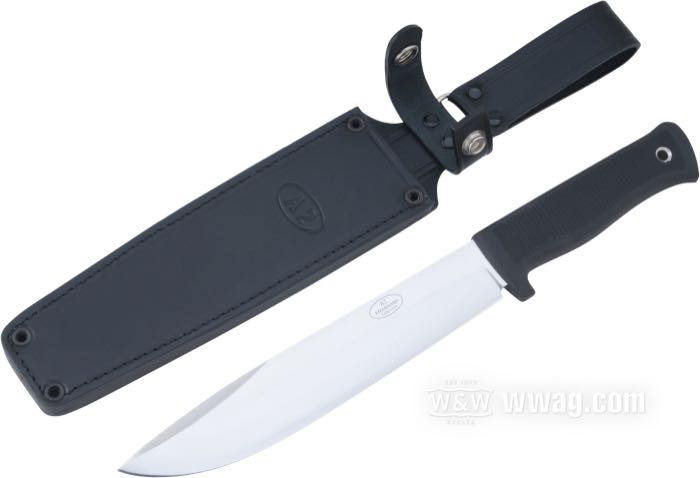 Couteau »A2 Wilderness« de Fällkniven; acier / Kraton, satiné; poids net: 370 g; lisse; epaisseur de lame: 6 mm; longueur totale: 325 mm; longueur de lame: 202 mm; acier de lame: VG10 / 420-J2; trempe de la lame: 59 HRC; avec étui en cuir noir; poids brut: 664 g