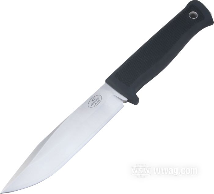 Couteau »S1 Forest« de Fällkniven; acier / TPV (vulcanisat thermoplastique), satiné; poids net: 190 g; lisse; epaisseur de lame: 5 mm; longueur totale: 247 mm; longueur de lame: 130 mm; acier de lame: VG10; trempe de la lame: 59 HRC; avec étui en cuir noir; poids brut: 324 g