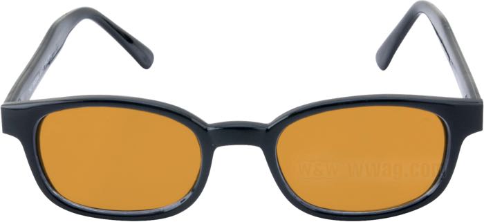 Sonnenbrille von Original KD’s; Polycarbonat; Breite: 132 mm; Material der Gläser: Polycarbonat; Farbe/Typ der Gläser: orange; Breite der Gläser G: 47.5 mm; mit Stoffetui; Bruttogewicht: 31 g