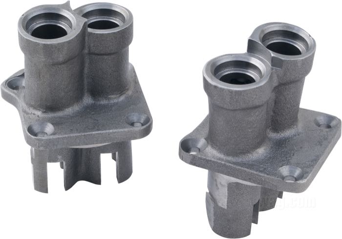 Guías de empujadores de Cannonball; apropiado para Knucklehead 1936-1947; hierro fundido, natural; reemplaza OEM HD 18610-36 y 18600-36; Alemania; peso bruto: 1.66 kg
