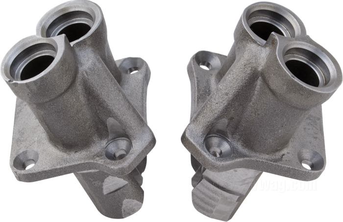 Guías de empujadores de Cannonball; apropiado para Knucklehead 1936-1947; hierro fundido, natural; reemplaza OEM HD 18610-36 y 18600-36; Alemania; peso bruto: 1.66 kg