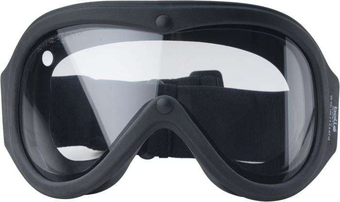 Occhiali »Chronosoft« di Bollé; Kraton, nero opaco; larghezza: 18 cm; materiale lenti: policarbonato; colore/tipo lenti: chiaro; può essere portata sopra gli occhiali da vista e occhiali da sole; peso lordo: 189 g
