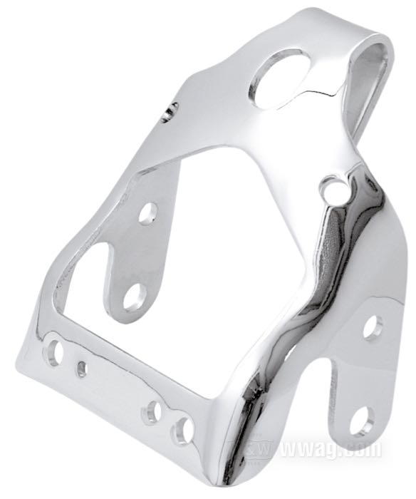 Scheinwerfer-Halter; passend für Springer Gabeln 1946-1957; mit Hupenaufnahme; Stahl, verchromt; ersetzt OEM HD 67810-36; Bruttogewicht: 300 g