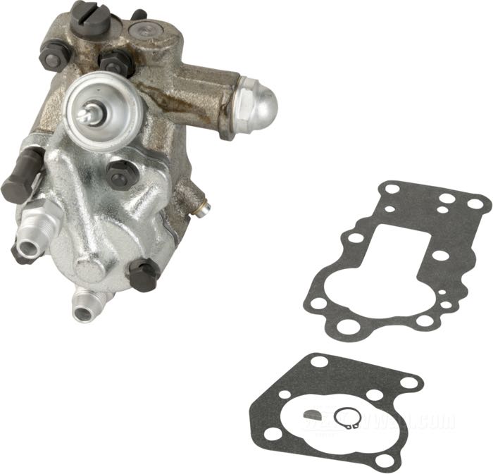 Ölpumpe; passend für OHV Big Twin 1941-1949; Gusseisen, ohne Drehventil; ersetzt OEM HD 26201-41; Bruttogewicht: 1.9 kg