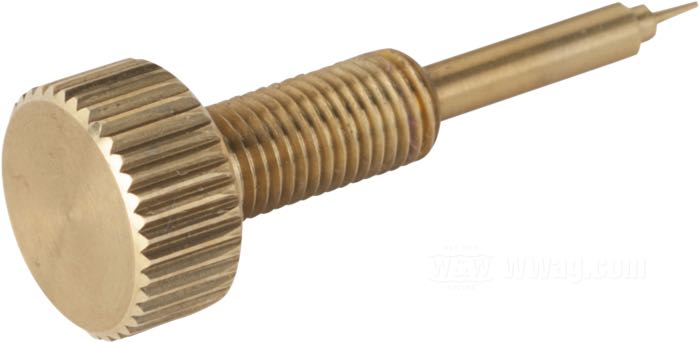 Vis de réglage de Cycle Pro LLC; pour mélange air/essence du ralenti; carburateur à papillon Keihin; laiton, tête rainurée; longueur: 31 mm; filetage: M6 x 0.75; poids brut: 1 g