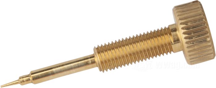 Tornillo de ajuste de Cycle Pro LLC; para mezcla aire/gasolina en ralentí; apropiado para carburadores Keihin a depresión (CV) 1988→; latón, cabeza ranurada; largo: 40 mm; para carburadores CV; rosca: M6 x 0.75; peso bruto: 12 g