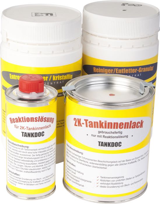 W&W Cycles Gas tank restoration kit (cleaner/degreaser, rust remover