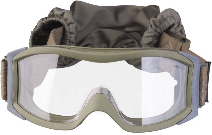 Goggles »X1000« by Bollé; TPV (thermoplastic vulcanizate), olive green; width x height: 175 x 70 mm; net weight: 106 g; lens material: polycarbonate; lens color/type: clear; can be worn on top of subscription glasses and sunglasses; with rigid carry case; gross weight: 262 g
