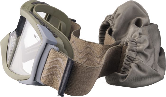 Goggles »X1000« by Bollé; TPV (thermoplastic vulcanizate), olive green; width x height: 175 x 70 mm; net weight: 106 g; lens material: polycarbonate; lens color/type: clear; can be worn on top of subscription glasses and sunglasses; with rigid carry case; gross weight: 262 g