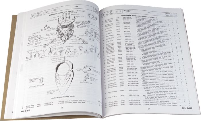 Catalogue de pièces détachées »4-Digit«; adaptable à WLA 1943 Army model; papier; largeur x hauteur: 22 x 28 cm; noir et blanc; 124 pages; anglais; poids brut: 410 g