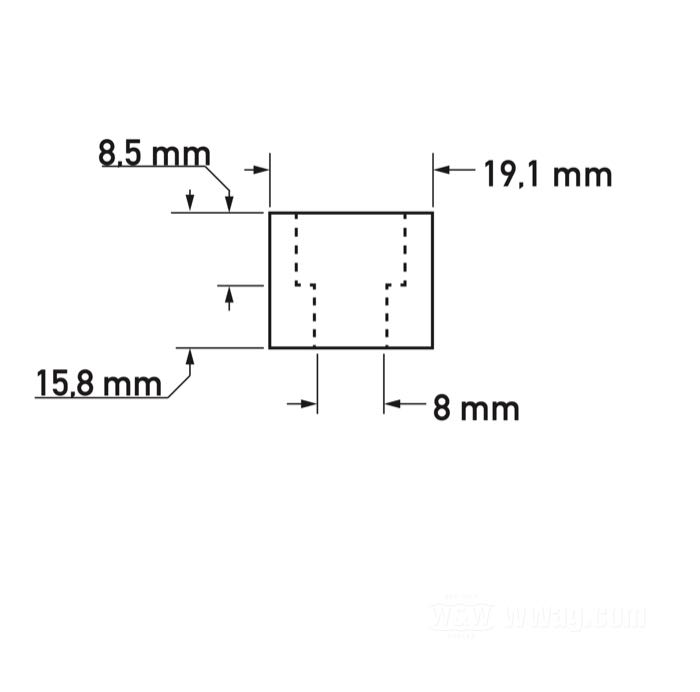 Recessed bung by Lowbrow Customs; for 5/16” socket head screw; steel; length: 5/8”; outer Ø: 3/4 ”; inner Ø: 5/16 ”; USA; gross weight: 25 g