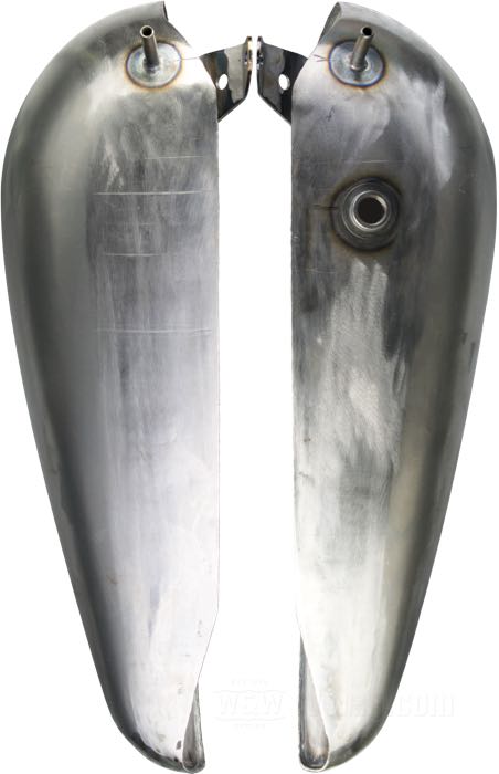 Gas tank »WR Style« by Cannonball; fits Big Twin Sidevalves 1937-1948 with footshift (no mounts for shift gate and lever); steel; volume: 10 l; required gas cap: cam-style 1955-1982; required petcock: 3/8” NPT; Europe; gross weight: 5.42 kg