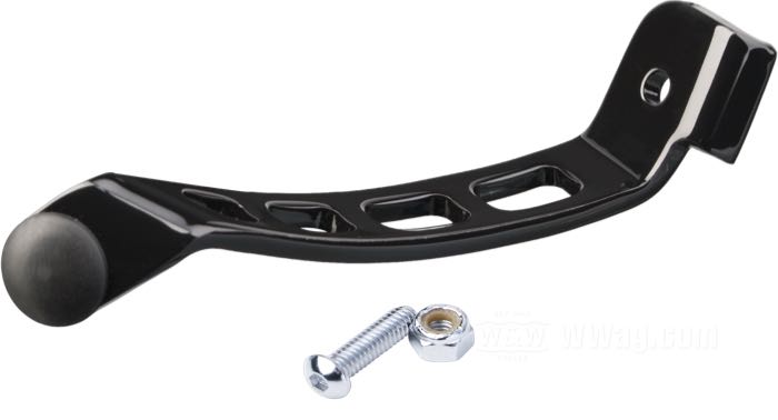 Verlängerung; für Seitenständer; passend für Sportster 1984-2003 (außer 883 Hugger und XL Custom 1992-1999); Stahl, schwarz, kunststoffbeschichtet; ersetzt OEM HD 50212-98; Bruttogewicht: 135 g