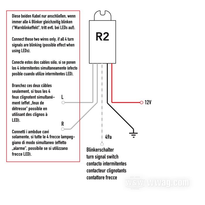 Relé de intermitencia »R2« de Kellermann; para micro Rhombus y micro 1000; L x A x A: 30 x 30 x 10  mm; 12 V; min. 0.5 W, max. 85 W; peso bruto: 40 g