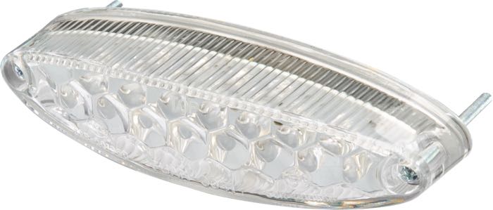Piloto trasero »Lizard Eye«; plástico, claro; A x A x F: 107 x 29 x 32 mm; tipo de bombilla: LED; 12 V; 1 W; sin bloque de montaje; sin carcasa; sin iluminación de matrícula; sin soporte de matrícula; homologado E4 y E9; peso bruto: 90 g