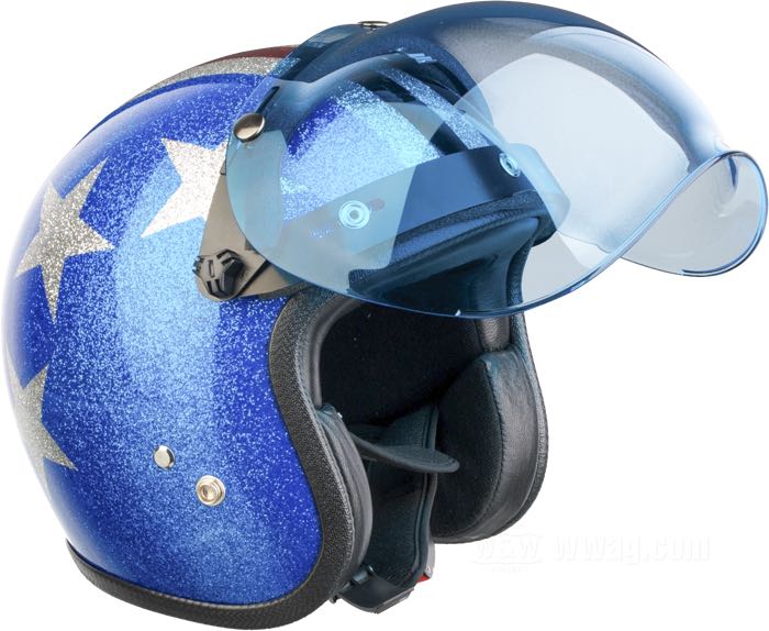 Flip-up system by 70s; for Bubble visors; aluminum, black, anodised; Italy; gross weight: 73 g