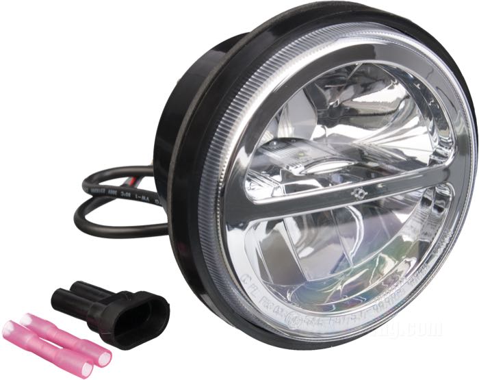 Zusatzscheinwerfer-Einsatz von SpeedFire; Kunststoff / Acrylglas; Ø 4-1/2”; 12 V; 6 W; mit LED Leuchtmittel; E4 geprüft; Bruttogewicht: 369 g
