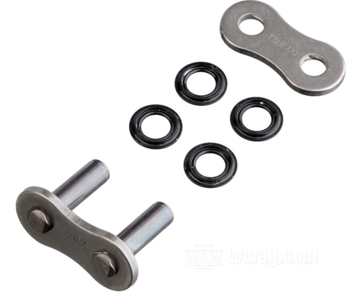 W&W Cycles Tsubaki 520 Rivet Type Master Links for HarleyDavidson