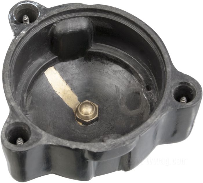 Distributor cap; fits J-models late 1920-1926; bakelite, black; replaces OEM HD 1590-20; gross weight: 138 g