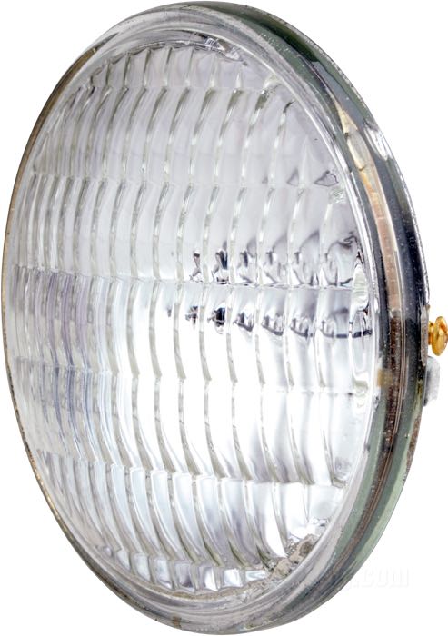 Spotlight insert; Sealed Beam; steel / glass, fluted; Ø 4-1/2”; bulb type: not replaceable; 12 V; 30 W; without position light function; replaces OEM HD 68674-69; gross weight: 220 g