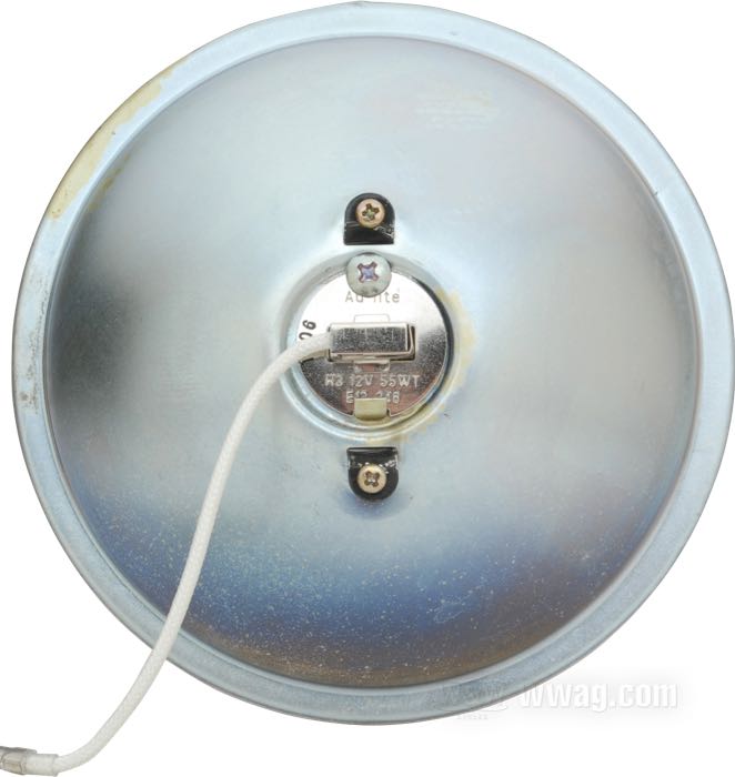 Spotlight insert; fog light; steel / glass, fluted / thick; Ø 4-1/2”; bulb type: H3; 12 V; 55 W; socket: PK22s; with 12 V bulb; replaces OEM HD 68674-69; E12 approved; gross weight: 310 g