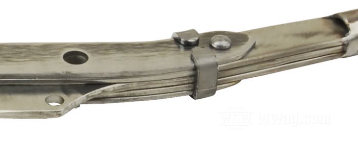 Leaf spring handlebar »Lane Splitter« by Cannonball; for hydraulic forks with 3.5” (89 mm) riser bolt distance; steel, bare; Ø 1”; wire routing: W1 plain, without dimples (→1981); Italy; gross weight: 2.9 kg