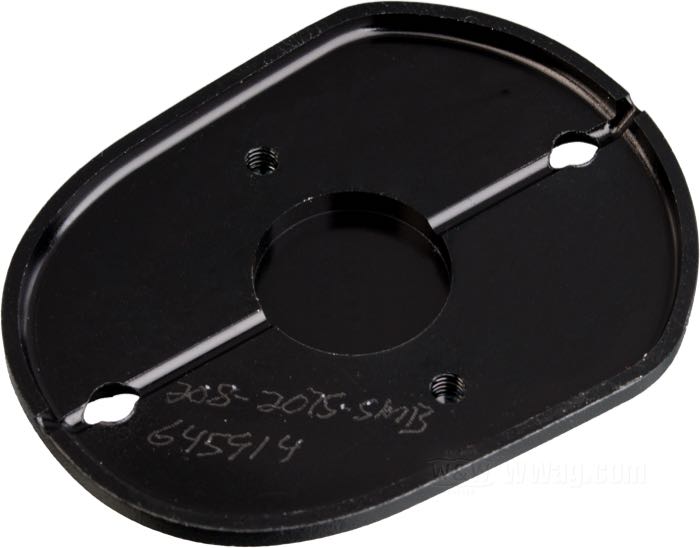 Cover »Nostalgia« by Roland Sands Design; for Brake master cylinder; fits Sportster 2004-2020; billet aluminum, black OPS; USA; gross weight: 127 g