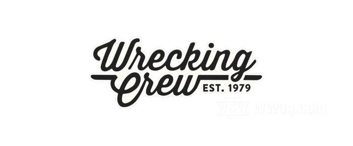 Adesivo »Wrecking Crew« di Wrecking Crew; vinile, nero / bianco; larghezza x altezza: 90 x 37 mm; peso lordo: 1 g