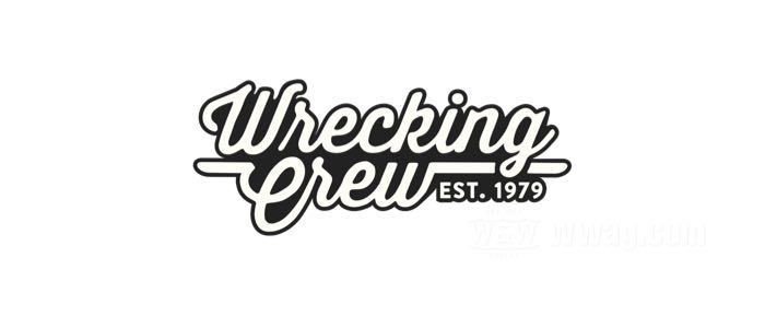 Adesivo »Wrecking Crew« di Wrecking Crew; vinile, bianco / nero; larghezza x altezza: 90 x 37 mm; peso lordo: 1 g