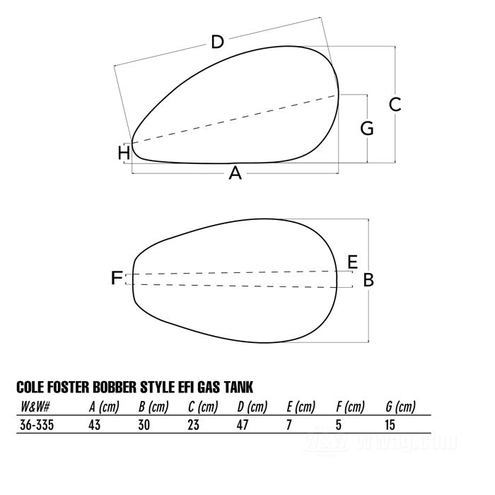 Depósito de gasolina »Custom Bobber«; acero; volumen: 8.9 l; con tapón: pop-up; grifo de gasolina necesario: no - con abertura para bomba de gasolina; con piezas de montaje; peso bruto: 6.18 kg