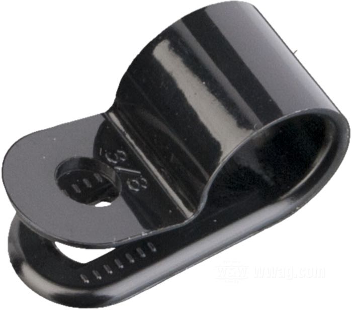 Clamp; for 10.2 mm Ø wire looms; plastic, black, mounting hole 5 mm; gross weight: 1 g