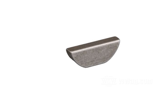 Woodruff key; for Pinion gear / Oil pump drive gear; fits Big Twin 1954-1989; steel; L x W x H: 12.2 x 2.4 x 4.8 mm; replaces OEM HD 23985-54; gross weight: 2 g