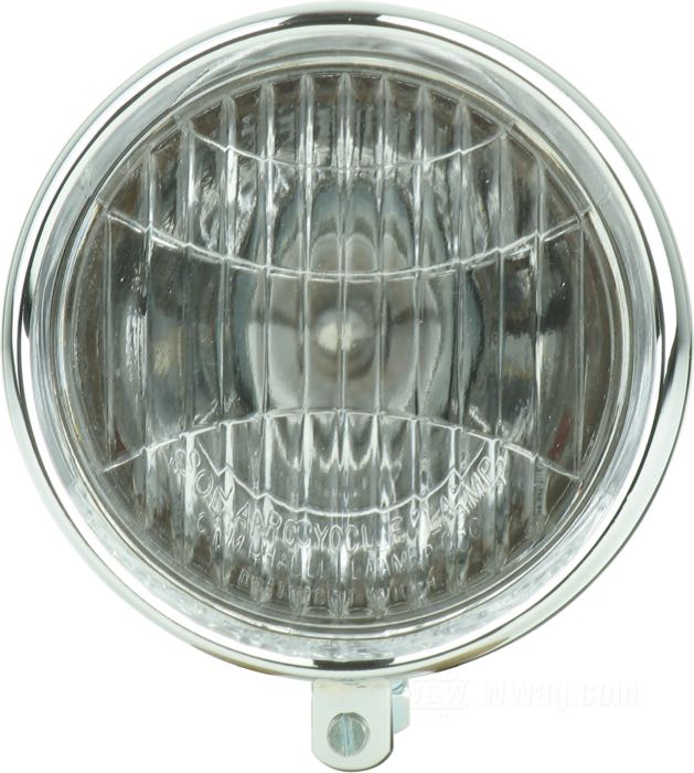 Doble faro »Bullet« de The Cyclery; para modelos 1929-1930; acero, negro; fondo: 120 mm; Ø 114 mm; para óptica (Ø): 4”; tipo de bombilla: S2; 6 V; 25/25 W; casquillo: BA20d; con bombilla 6 V; con óptica; sin bloque de montaje; sin función de luz de posición; Europa; peso bruto: 1.2 kg