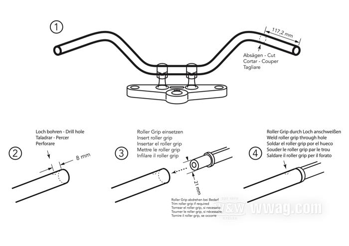 Comando gas di Tolle; per cavi gas interni; acciaio, naturale; lunghezza: 130 mm; Ø 30 mm; Maximum Stroke: 50 mm; Svezia; peso lordo: 470 g