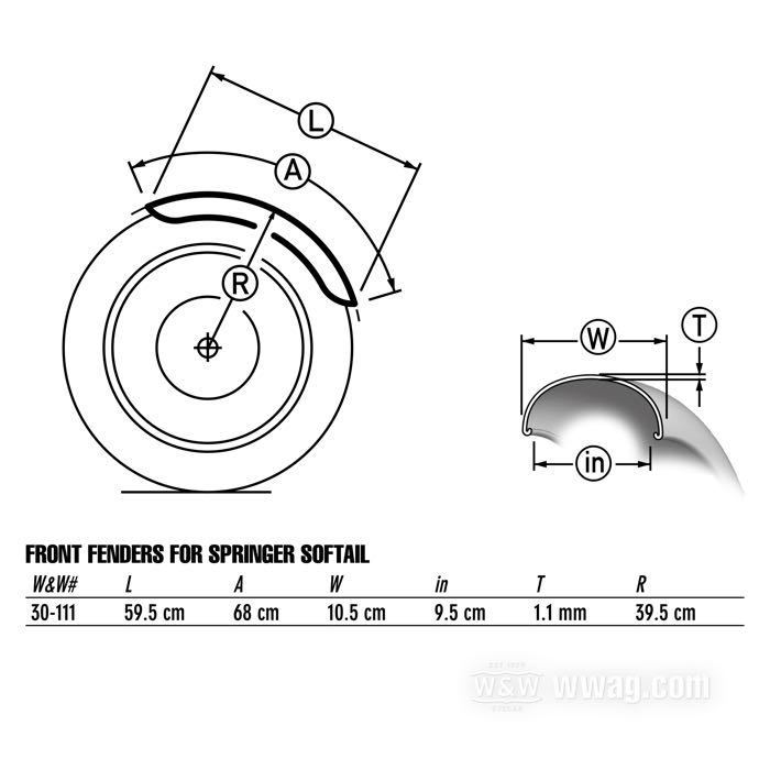 Garde-boue avant; adaptable à FXSTS 1988-1992; acier, naturel; remplace OEM HD 59176-88; poids brut: 890 g