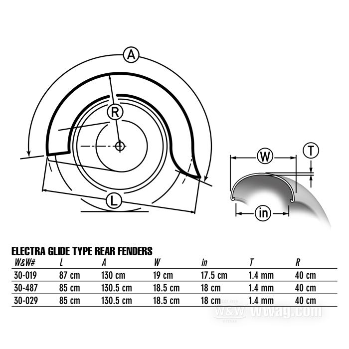Guardabarros trasero »Dresser«; apropiado para FL; acero, natural, con huecos y soporte para el piloto y intermitentes; reemplaza OEM HD 59604-69B; peso bruto: 3.95 kg