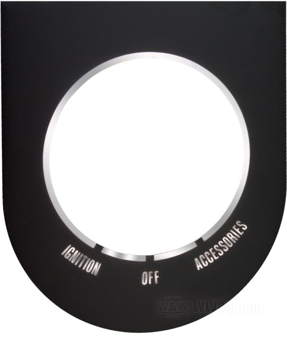 Plaque; pour Contacteur à clef / Cache de compteur; adaptable à Softail 1996-2017, Dyna 1993-2003; noir; remplace OEM HD 71302-93A; USA; poids brut: 15 g