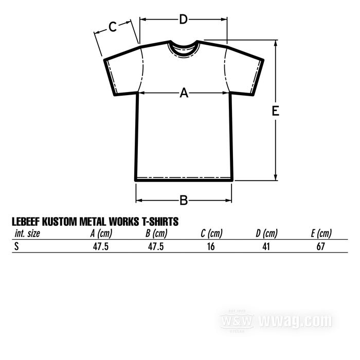 T-Shirt »LeBeeF Kustom Metal Works« von LeBeeF; Baumwolle, braun; Größe: S; kurzarm; Bruttogewicht: 187 g