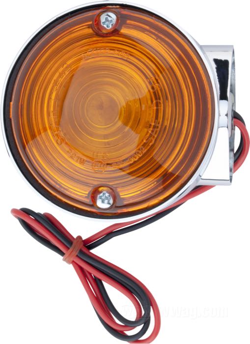 Intermitente; apropiado para FL 1963-1985, FX y Sportster →1972, FXRT 1983-1985; metal, ámbar, cromado; tipo de bombilla: P21/5W; rosca: #10-24; 12 V; casquillo: BAY15d; con tornillos de fijación; reemplaza OEM HD 68557-70A y 68552-70A; homologado E11; peso bruto: 310 g