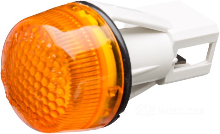 Intermitente para manillar; para Juego de puños / Manillar; plástico; tipo de bombilla: W5W; 12 V; 5 W; casquillo: W2.1x9.5d; sin bombilla; homologado E3; peso bruto: 10 g