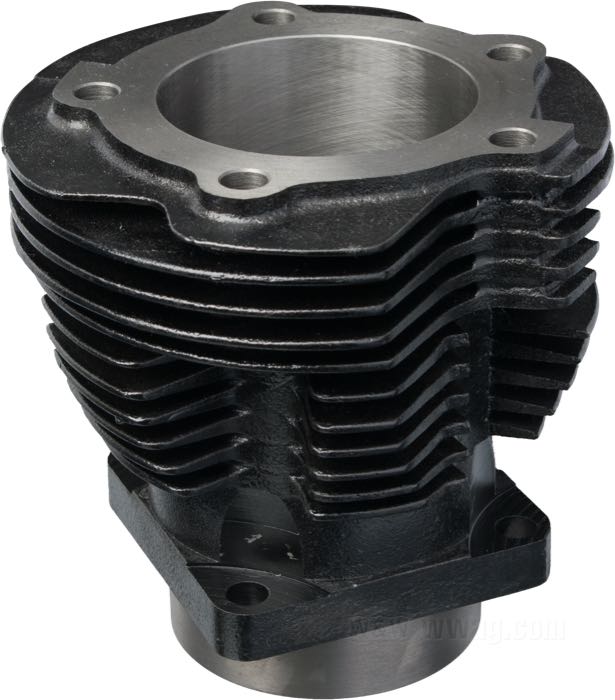 Cylinder; fits 1200 cc Knucklehead; rear; cast iron, black; length: 140.5 mm; nominal bore: 3-7/16 ”; inner Ø: 87.23 mm; replaces OEM HD 16491-41; gross weight: 5.5 kg