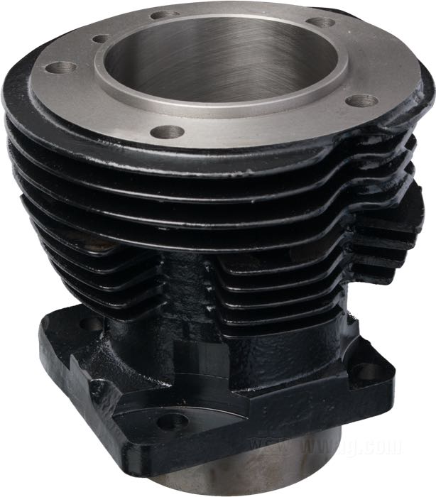 Cylindre; adaptable à 1200 cc Shovelhead; arrière; fonte, noir; alésage nominal: 3-7/16 ”; Ø int.: 87.23 mm; remplace OEM HD 16492-74A; poids brut: 5.68 kg
